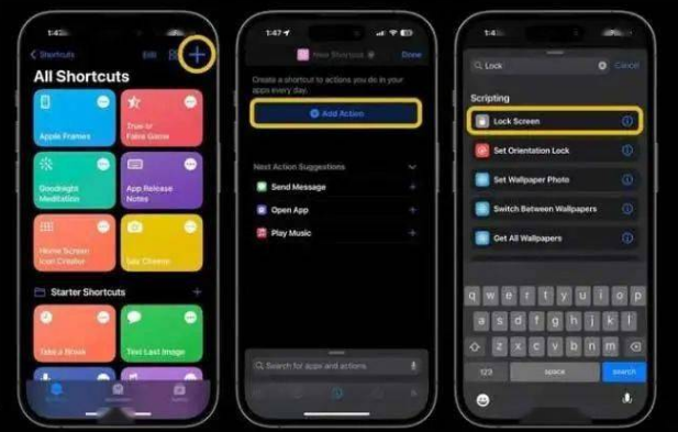兴安苹果14锁屏维修店分享iPhone14升级iOS16.4后如何创建锁屏快捷方式 