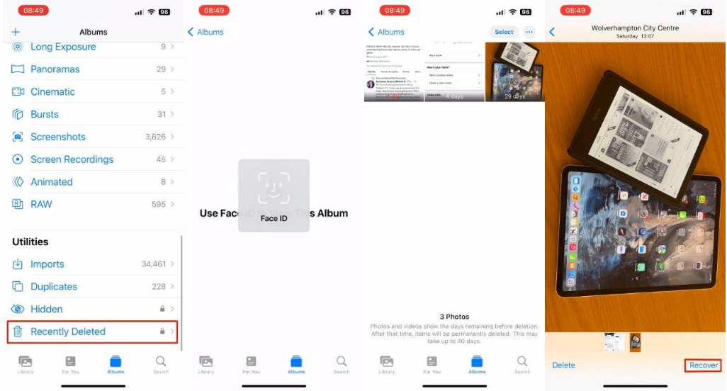 兴安苹果14维修分享 iPhone14 上恢复已删除的照片 